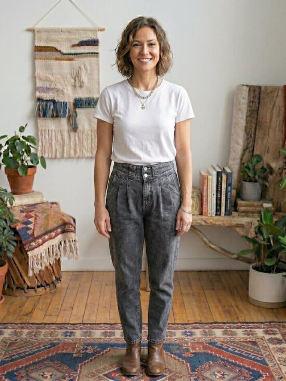 One Teaspoon Charcoal Denim high waisted, pleat front Jeans size 25